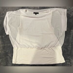 Joseph A Ivory Sheer Blouse